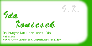 ida konicsek business card